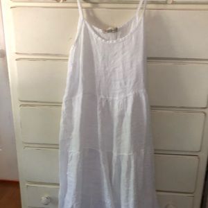White linen sundress